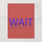 Carte Postale attendre (Devant)