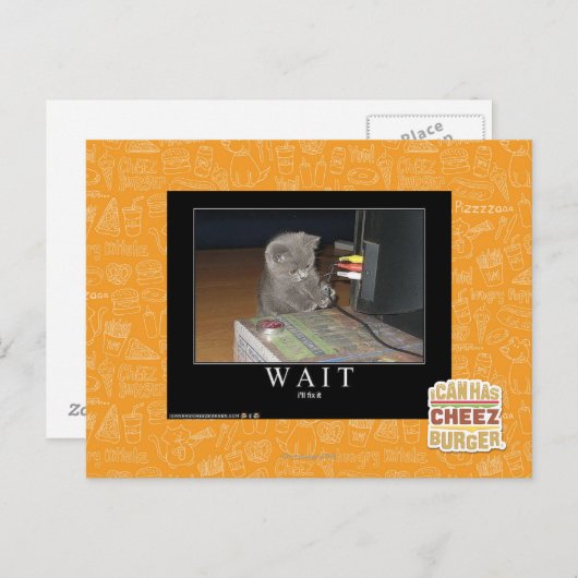 Carte Postale Attendre (Devant / Derrière)