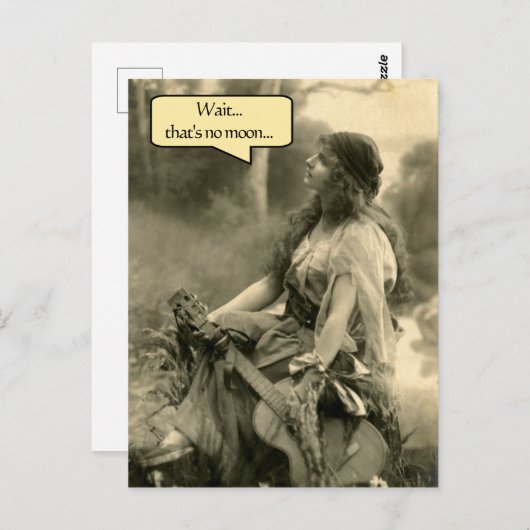 Carte Postale "Attends...ce n'est pas une lune" Que le quatrième (Devant / Derrière)