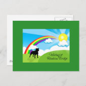 Carte Postale Attente au pont Rainbow Pitbulls (Devant / Derrière)