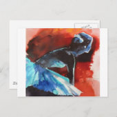Carte Postale attente de ballerine (Devant / Derrière)