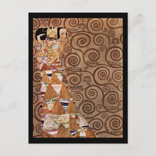 Carte Postale Attente d'une belle femme (Devant)