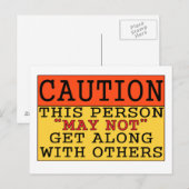 Carte Postale Attention (Devant / Derrière)