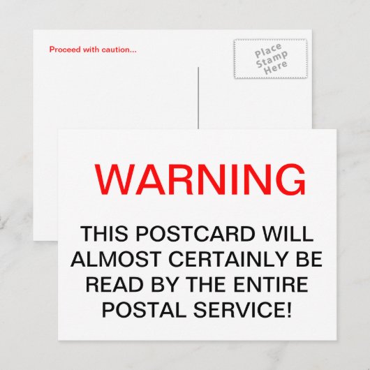 Carte Postale Attention (Devant / Derrière)