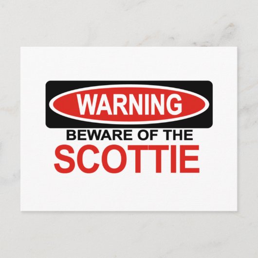 Carte Postale Attention À L'Ecosse (Devant)