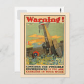 Carte Postale Attention, attention au travail (Devant / Derrière)