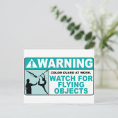 Carte Postale Attention - Attention aux objets volants ! (Debout devant)