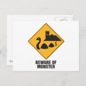 Carte Postale Attention Au Loch Ness Monster (Devant / Derrière)