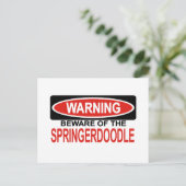Carte Postale Attention Au Springerdoodle (Debout devant)
