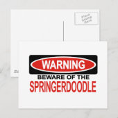 Carte Postale Attention Au Springerdoodle (Devant / Derrière)