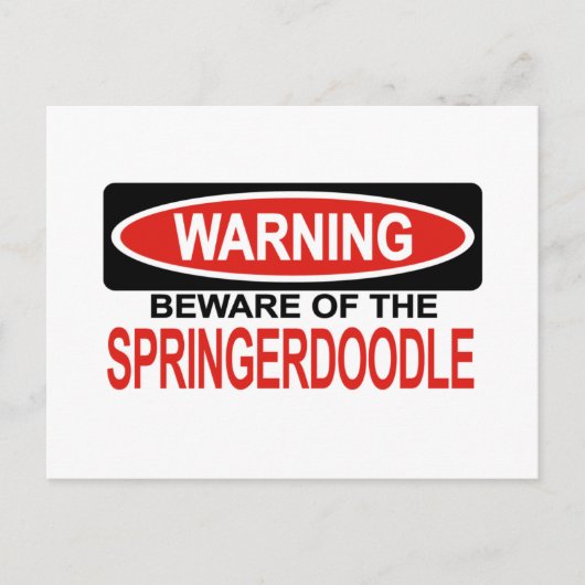Carte Postale Attention Au Springerdoodle (Devant)