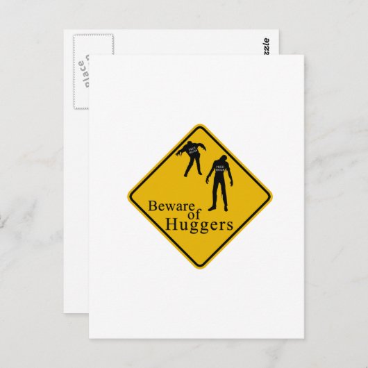 Carte Postale Attention aux huggers (Devant / Derrière)