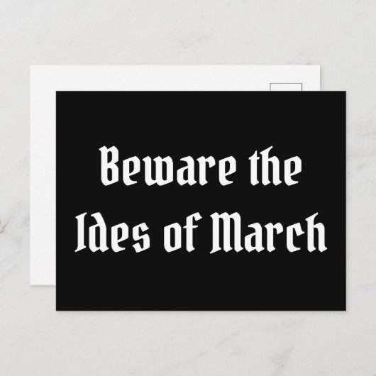 Carte Postale Attention aux Ides de mars (Devant / Derrière)