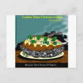 Carte Postale Attention aux tiges d'amidon Drôle de pomme de ter (Devant)