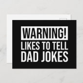 Carte Postale Attention! J'Aime Dire À Papa Des Blagues (Devant / Derrière)