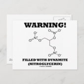 Carte Postale Attention! Rempli De Dynamite (Nitroglycérine) (Devant / Derrière)