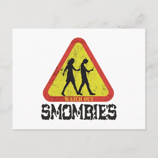 Carte Postale Attention Smombies (Devant)