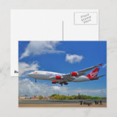 Carte Postale Atterrissage Atlantique Vierge À Tobago (Devant / Derrière)