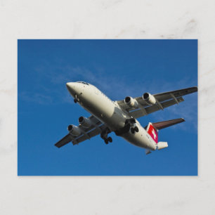 Carte Postale atterrissage d'avion à réaction