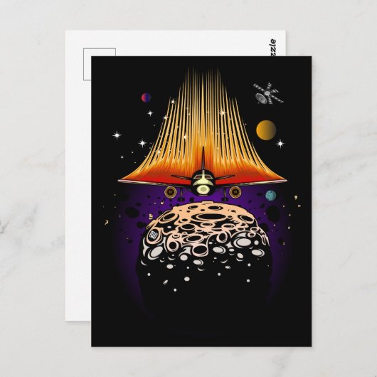 Carte Postale Atterrissage de la lune (Devant / Derrière)