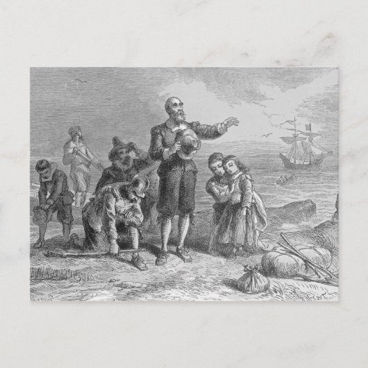 Carte Postale Atterrissage des pèlerins, 1620 (Devant)