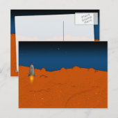 Carte Postale atterrissage sur mars (Devant / Derrière)