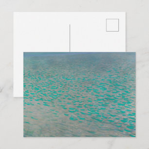 Carte Postale Attersee, peinture de paysage côtier, Gustav Klimt