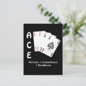 Carte Postale Attitude ACE + Engagement = Excellence (Debout devant)