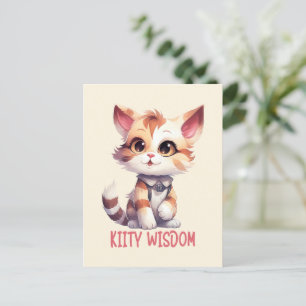 Carte Postale Attitude Cat Insouciante - Conception Feline Joueu