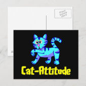 Carte Postale Attitude de chat (Devant / Derrière)