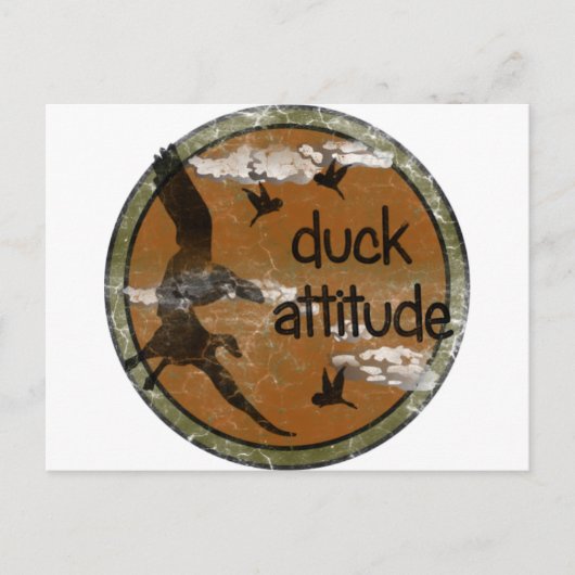 Carte Postale ATTITUDE DE DUCK pour le chasseur (Devant)