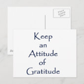 Carte Postale Attitude de gratitude (Devant / Derrière)