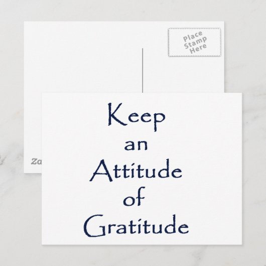 Carte Postale Attitude de gratitude (Devant / Derrière)