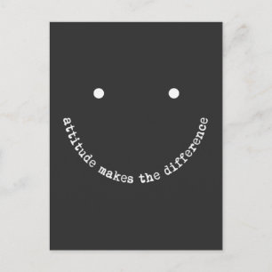 Carte Postale Attitude Fait la Différence Visage Souriant Positi