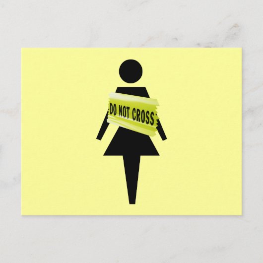 Carte Postale Attitude féministe drôle image féministe (Devant)