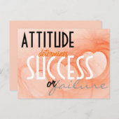 Carte Postale Attitude...Succès Orange Heart Arrière - plan (Devant / Derrière)