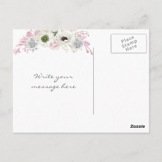 Carte Postale Attrape-rêves tribal boho plumes fleurs natif (Dos)