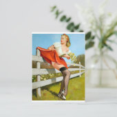 Carte Postale Attrapé sur la pointe de clôture (Debout devant)