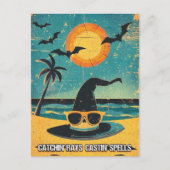 Carte Postale Attraper des rayons jeter des sorts Sorcière gothi (Devant)