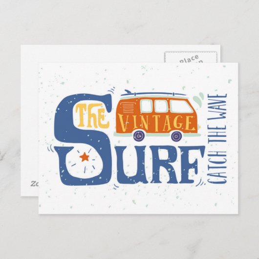 Carte Postale Attraper L'Affiche De La Vague (Devant / Derrière)