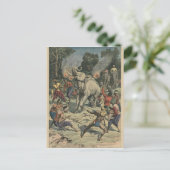 Carte Postale Attraper un éléphant blanc à Siam (Debout devant)