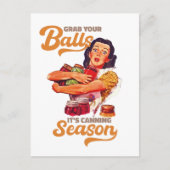 Carte Postale Attrapez vos boules, sa saison de canne, attrapez- (Devant)