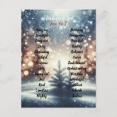 Carte Postale Attributs de Dieu Noël Jours d'hiver (Devant)