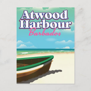 Carte Postale Atwood Harbour Bahamas affiche de voyage