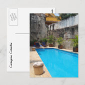 Carte postale au bord de la piscine en Colombie (Devant / Derrière)