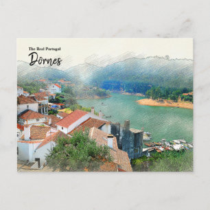 Carte Postale Au bord de la rivière à Dornes - Portugal