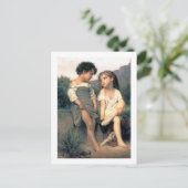 Carte Postale Au bord du ruisseau, Bouguereau (Debout devant)