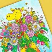 Carte postale au bouquet de girafes