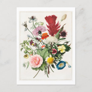Carte postale au bouquet floral