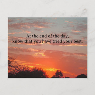 Carte Postale Au bout du jour Coucher de soleil inspirant